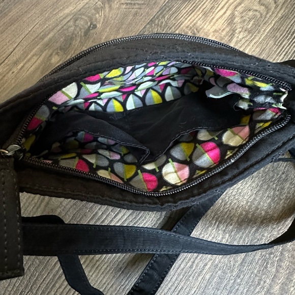 Vera Bradley Petite Double Zip Hipster Crossbody Bag in Classic Black * RETIRED - Picture 4 of 8
